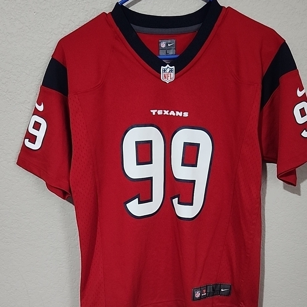 NFL Nike Houston Texans Watt jersey #99 youth Large red On field jersey